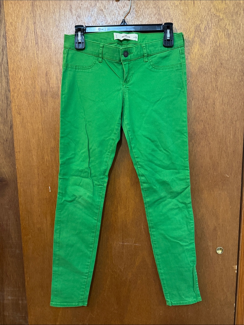Women's low rise Green Skinny Jeans
